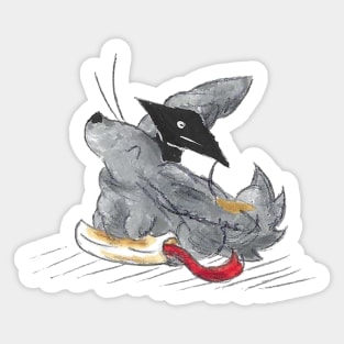 Dust Bunny Grad Sticker